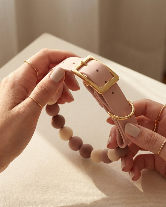 Nude Mauve — Bows & Paws Collar